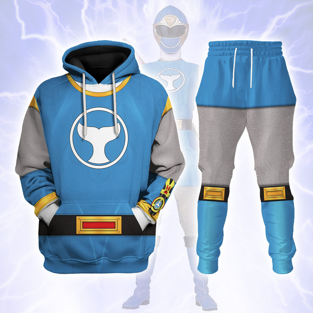 Power Rangers Ninja Storm Blue Ranger Hoodies Sweatshirt T-shirt ...