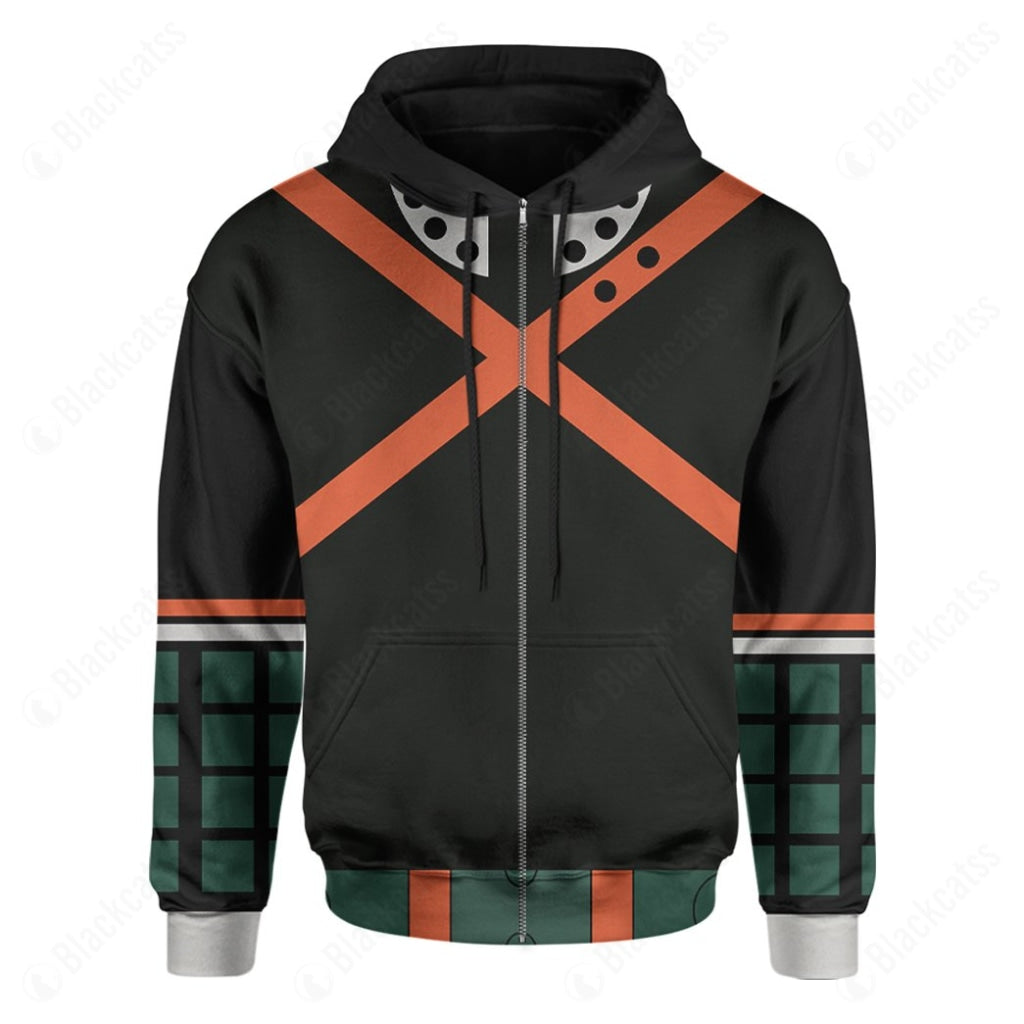 Anime Katsuki Bakugou Boku no Hero Academia My Hero Costume Hoodie ...