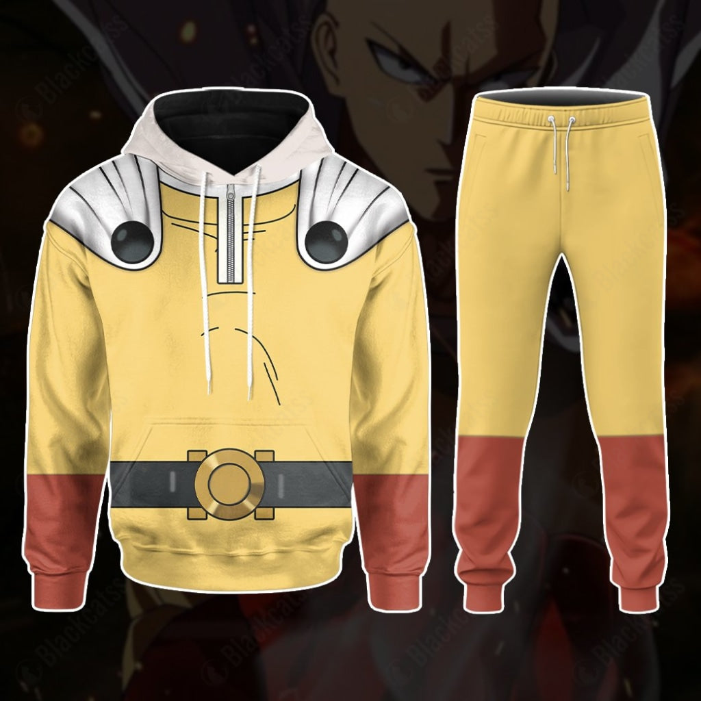 Anime One Punch Man Saitama Costume Hoodie Sweatshirt T-Shirt ...