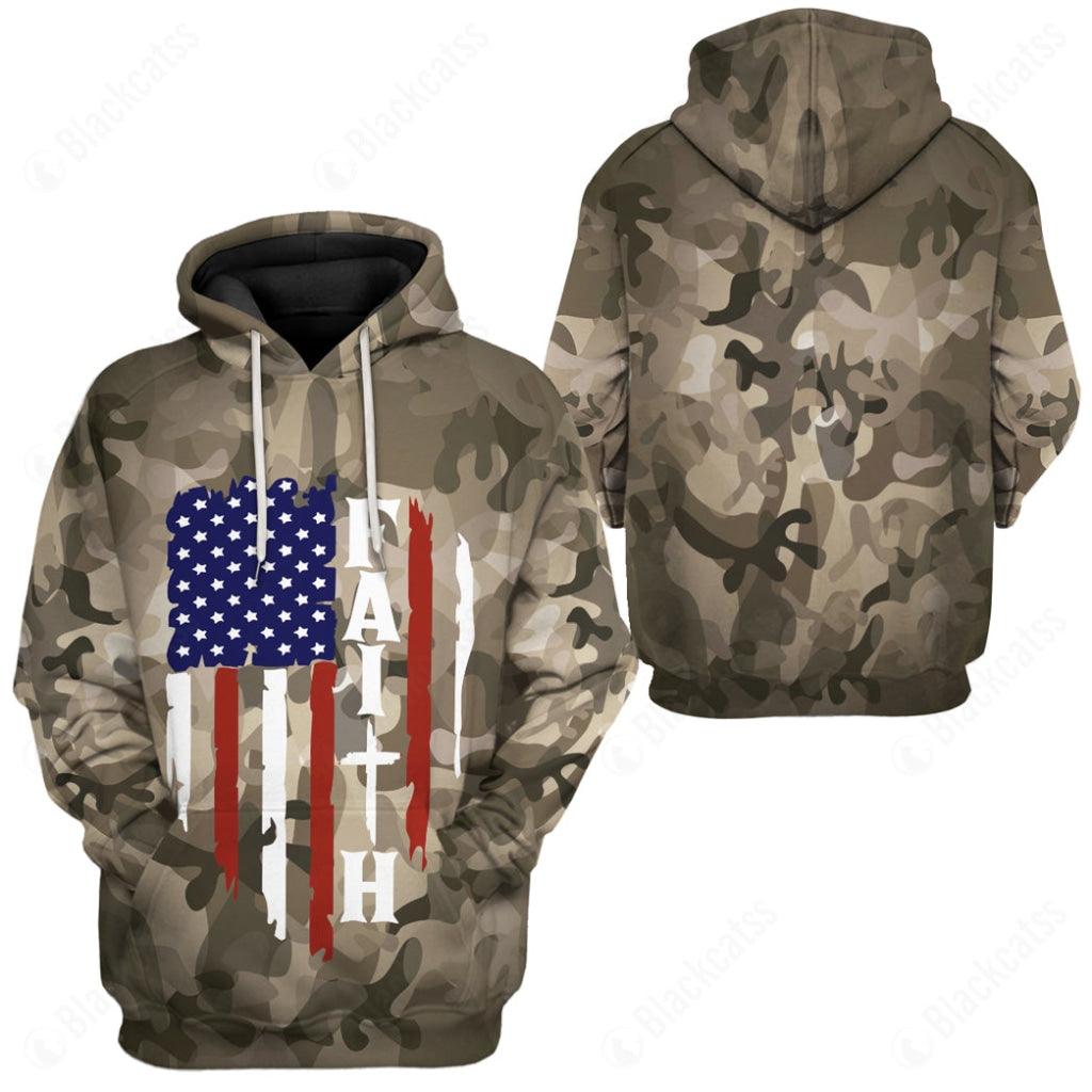 Faith Camo America Costume Hoodie Sweatshirt T-Shirt Tracksuit ...