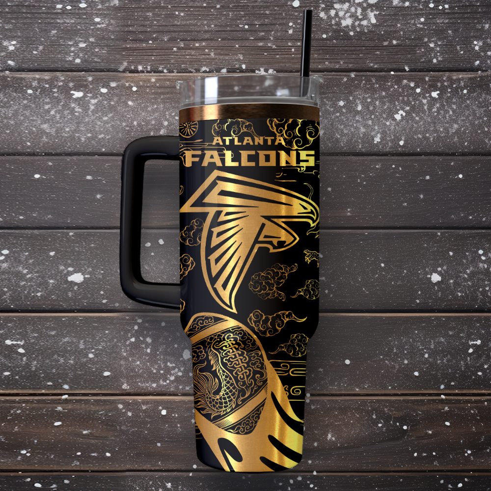 Atlanta Falcons Custom Stanley Cup 40 oz 30 oz Tumbler With Handle