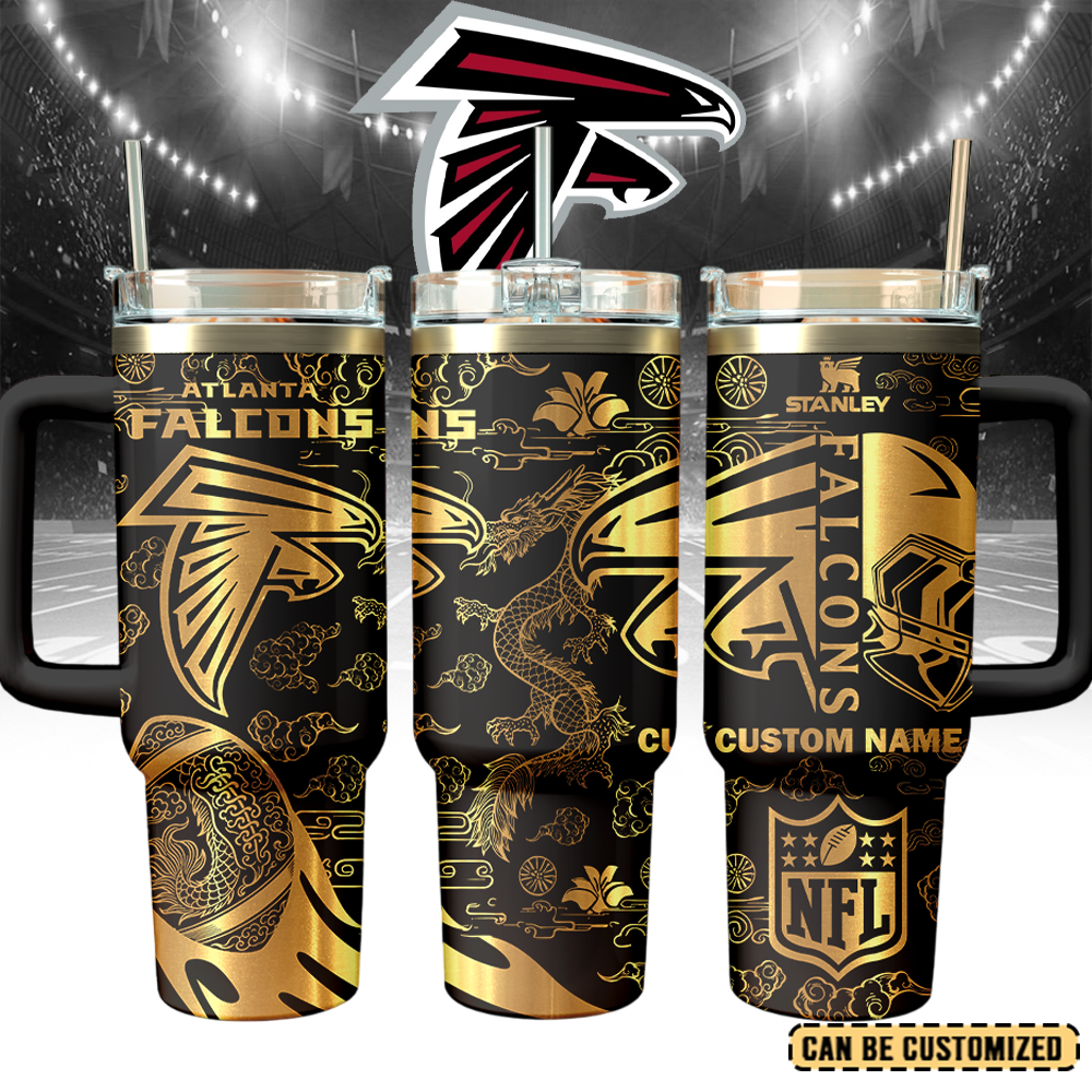 Atlanta Falcons Custom Stanley Cup 40 oz 30 oz Tumbler With Handle