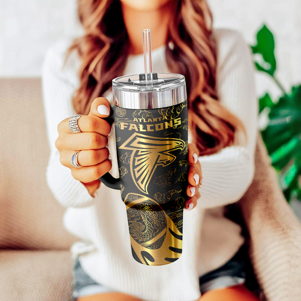Atlanta Falcons Custom Stanley Cup 40 oz 30 oz Tumbler With Handle