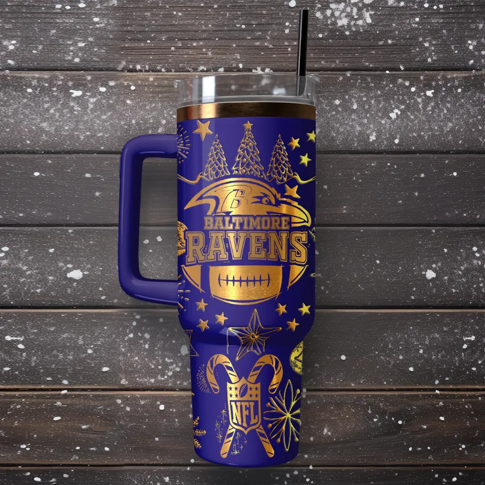 Baltimore Ravens Custom Stanley Cup 40 oz 30 oz Tumbler With Handle