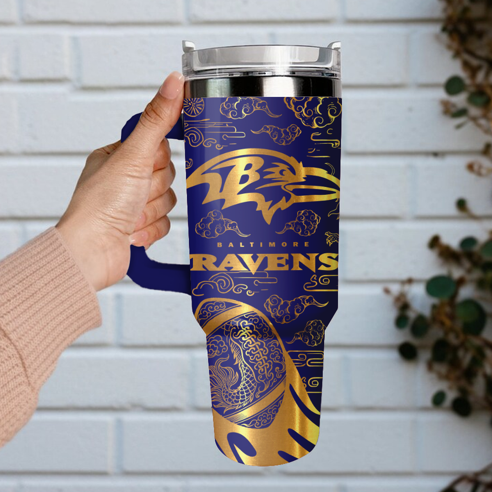 Baltimore Ravens Custom Stanley Cup 40 oz 30 oz Tumbler With Handle