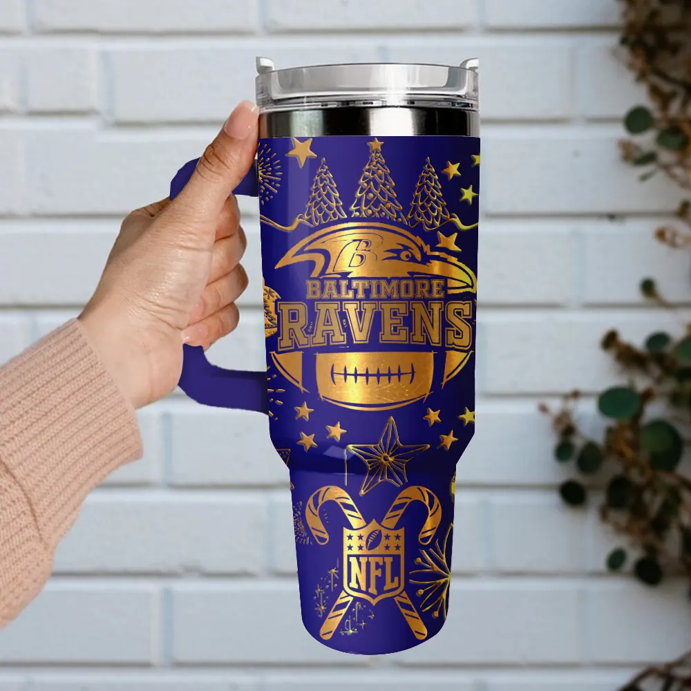 Baltimore Ravens Custom Stanley Cup 40 oz 30 oz Tumbler With Handle