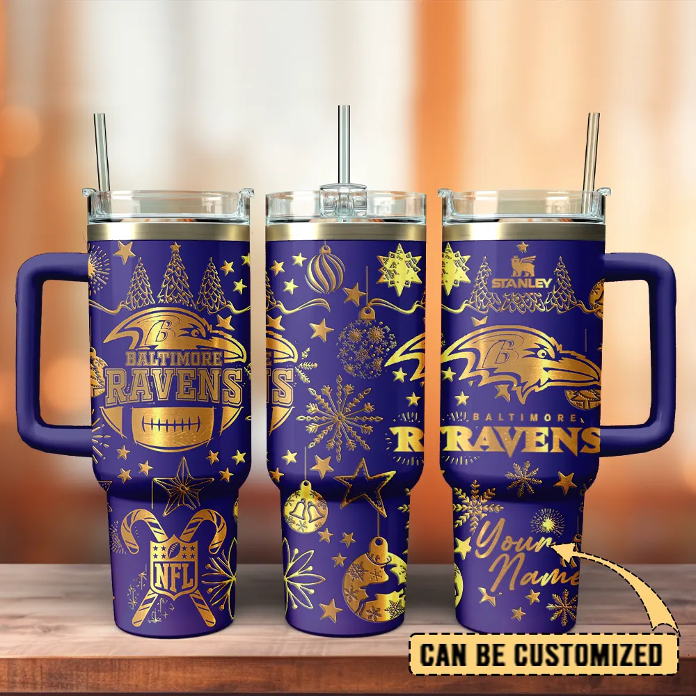 Baltimore Ravens Custom Stanley Cup 40 oz 30 oz Tumbler With Handle