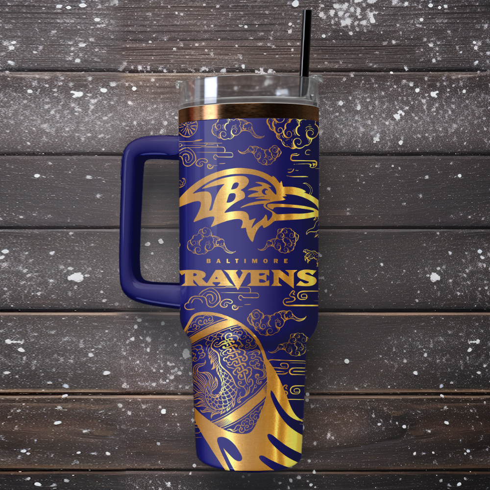 Baltimore Ravens Custom Stanley Cup 40 oz 30 oz Tumbler With Handle