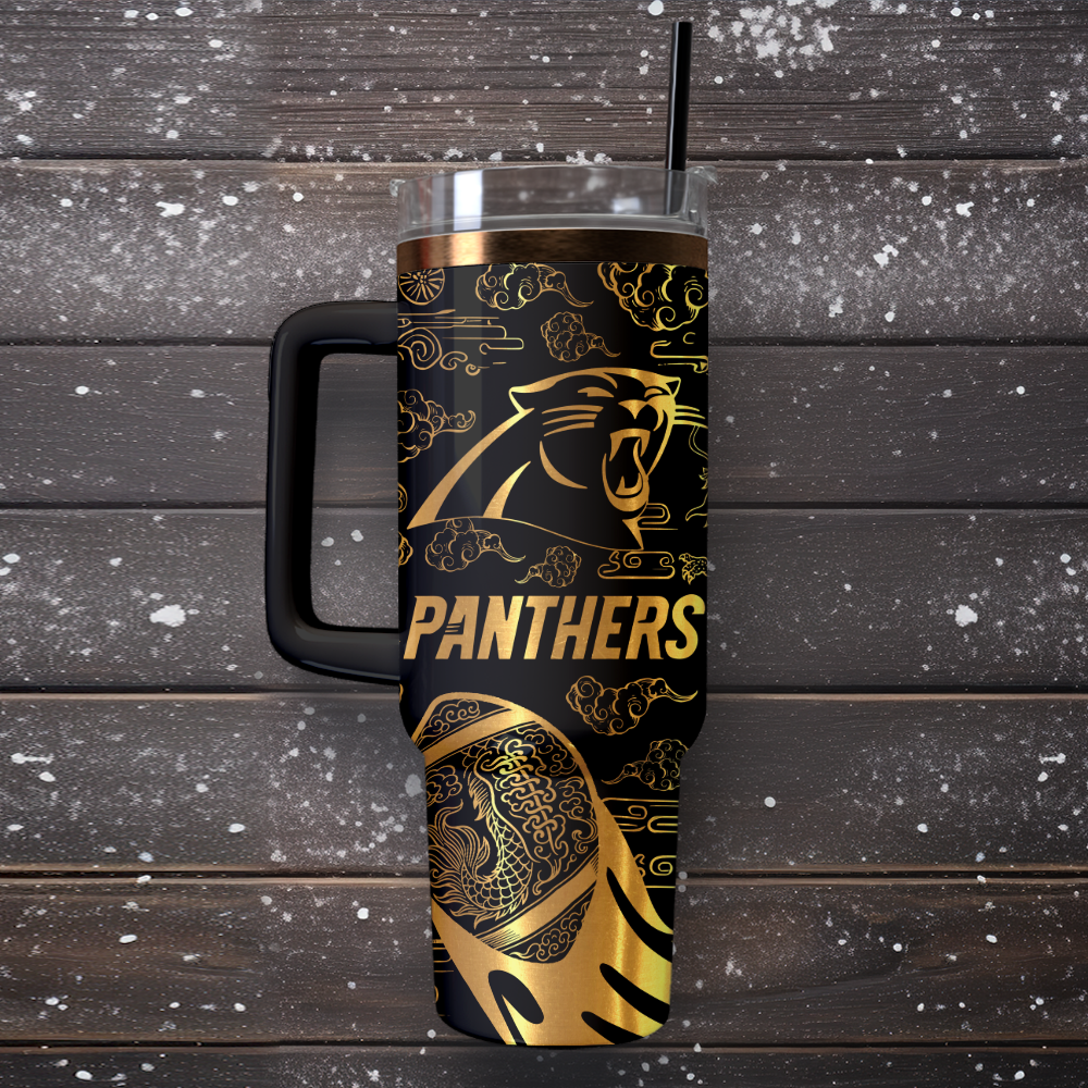 Carolina Panthers Custom Stanley Cup 40 oz 30 oz Tumbler With Handle