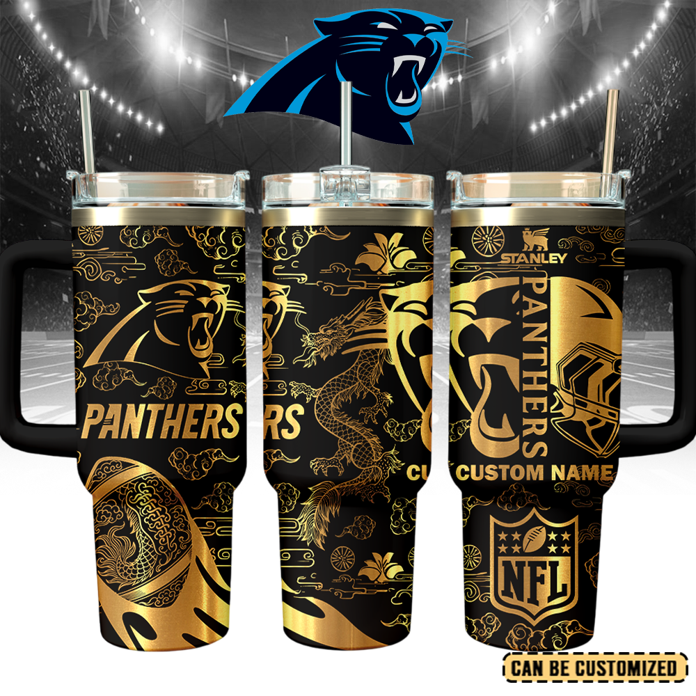 Carolina Panthers Custom Stanley Cup 40 oz 30 oz Tumbler With Handle