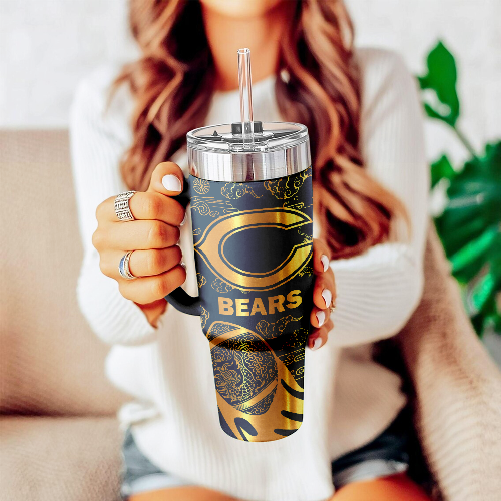 Chicago Bears Custom Stanley Cup 40 oz 30 oz Tumbler With Handle