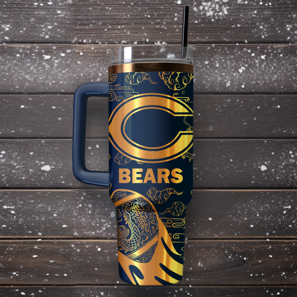Chicago Bears Custom Stanley Cup 40 oz 30 oz Tumbler With Handle