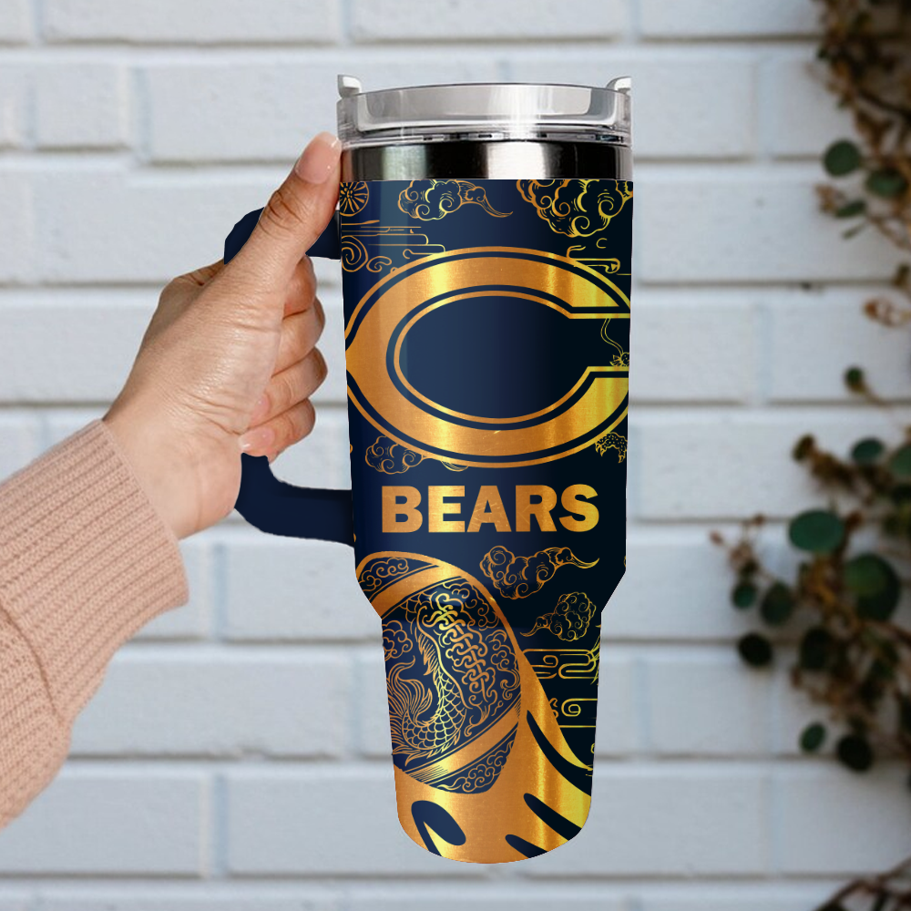 Chicago Bears Custom Stanley Cup 40 oz 30 oz Tumbler With Handle