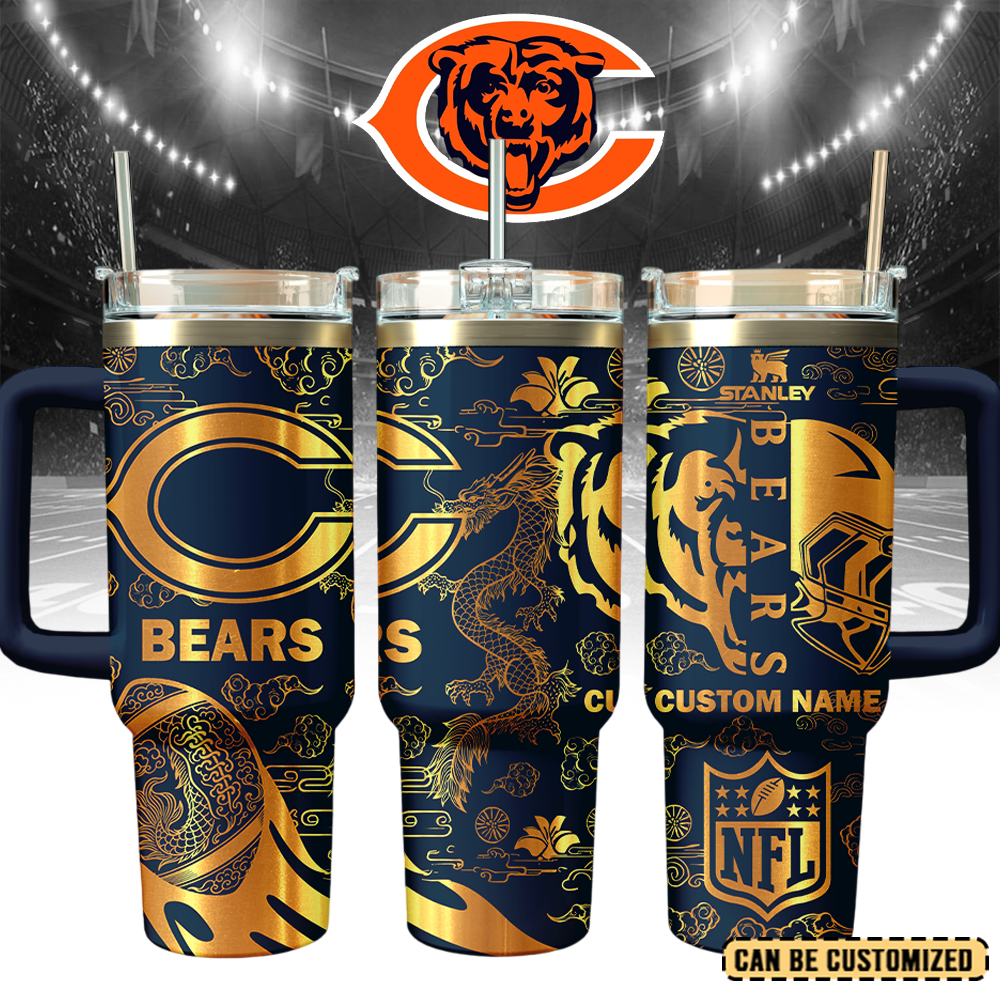 Chicago Bears Custom Stanley Cup 40 oz 30 oz Tumbler With Handle