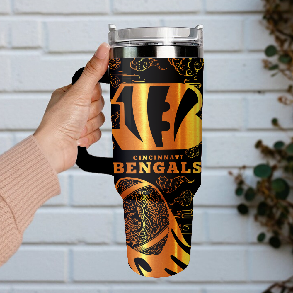 Cincinnati Bengals Custom Stanley Cup 40 oz 30 oz Tumbler With Handle