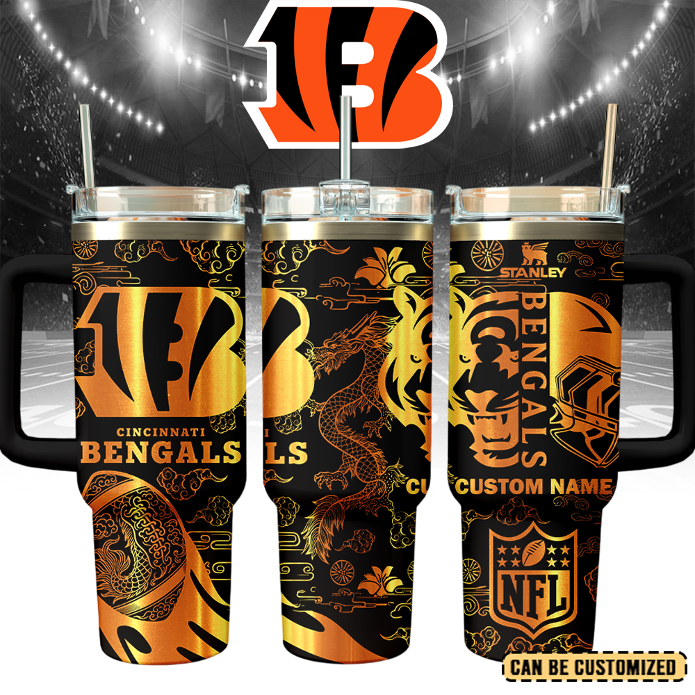 Cincinnati Bengals Custom Stanley Cup 40 oz 30 oz Tumbler With Handle