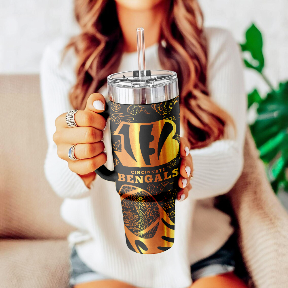 Cincinnati Bengals Custom Stanley Cup 40 oz 30 oz Tumbler With Handle