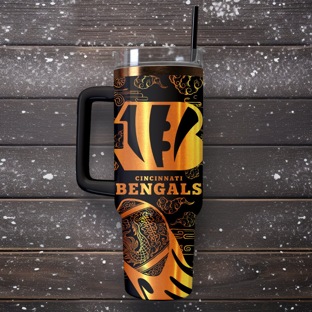Cincinnati Bengals Custom Stanley Cup 40 oz 30 oz Tumbler With Handle