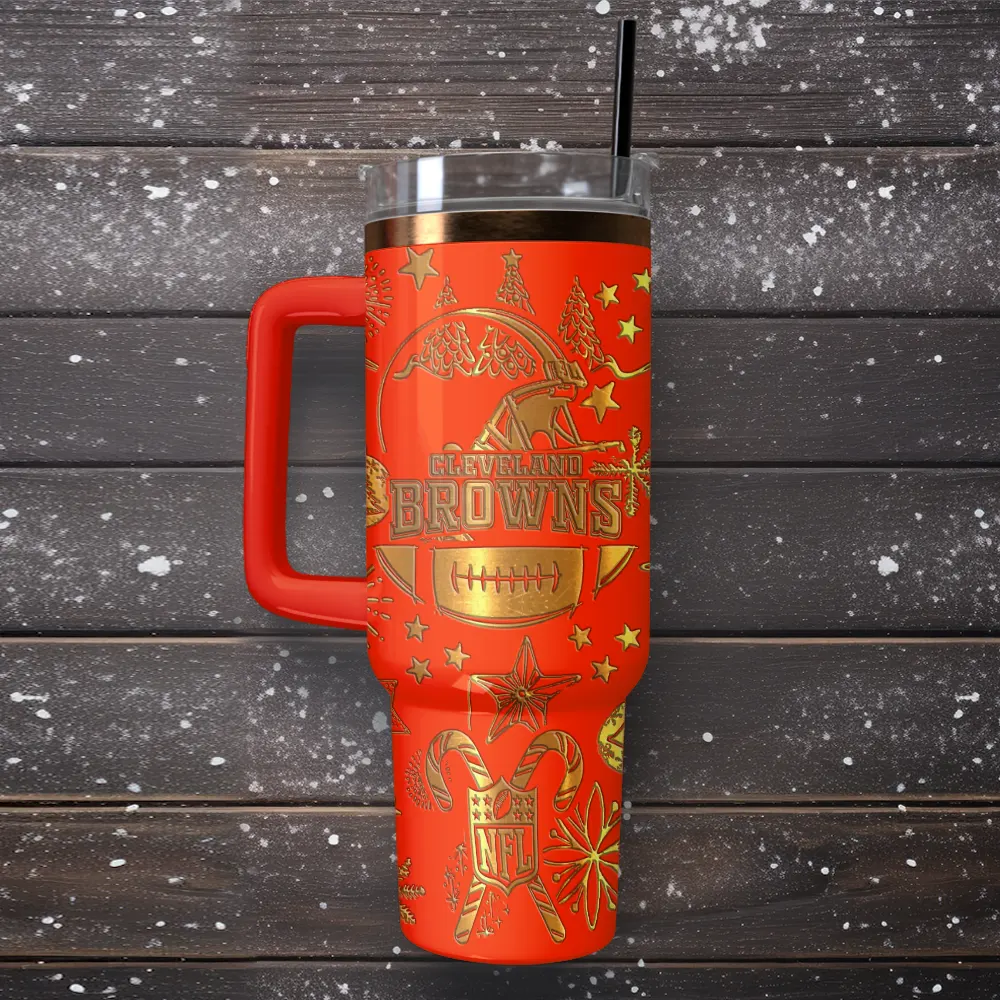 Cleveland Browns Custom Stanley Cup 40 oz 30 oz Tumbler With Handle
