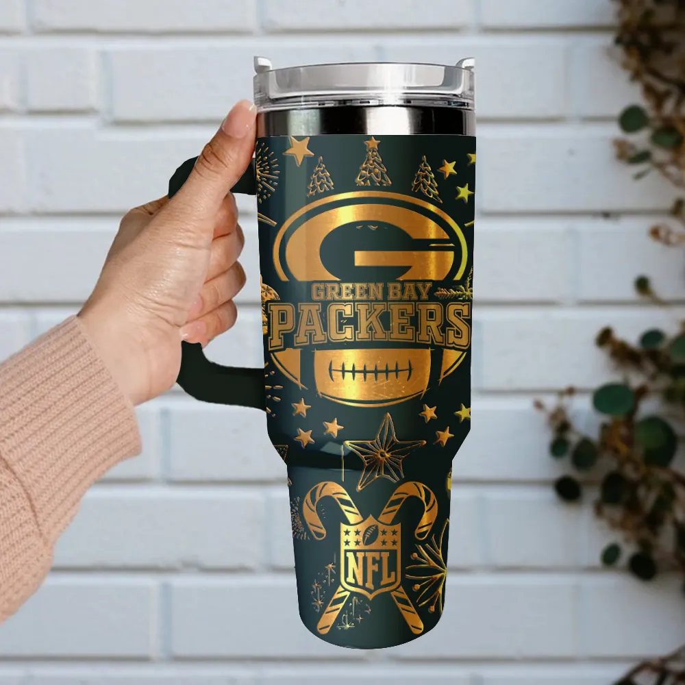 Green Bay Packers Custom Stanley Cup 40 oz 30 oz Tumbler With Handle