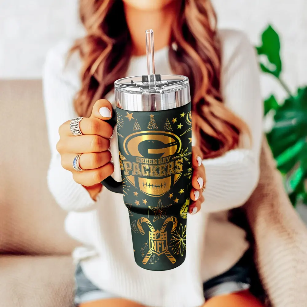 Green Bay Packers Custom Stanley Cup 40 oz 30 oz Tumbler With Handle