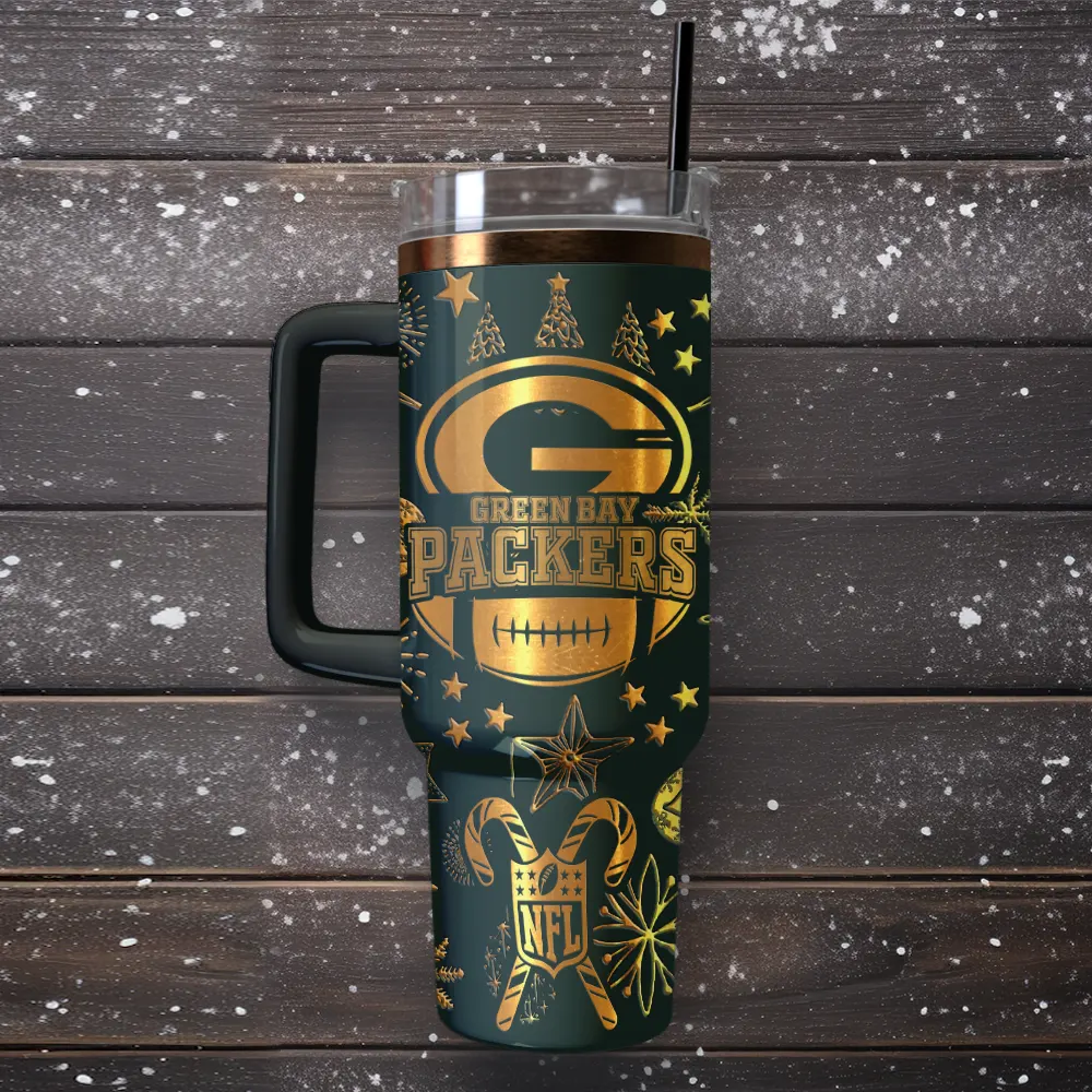 Green Bay Packers Custom Stanley Cup 40 oz 30 oz Tumbler With Handle