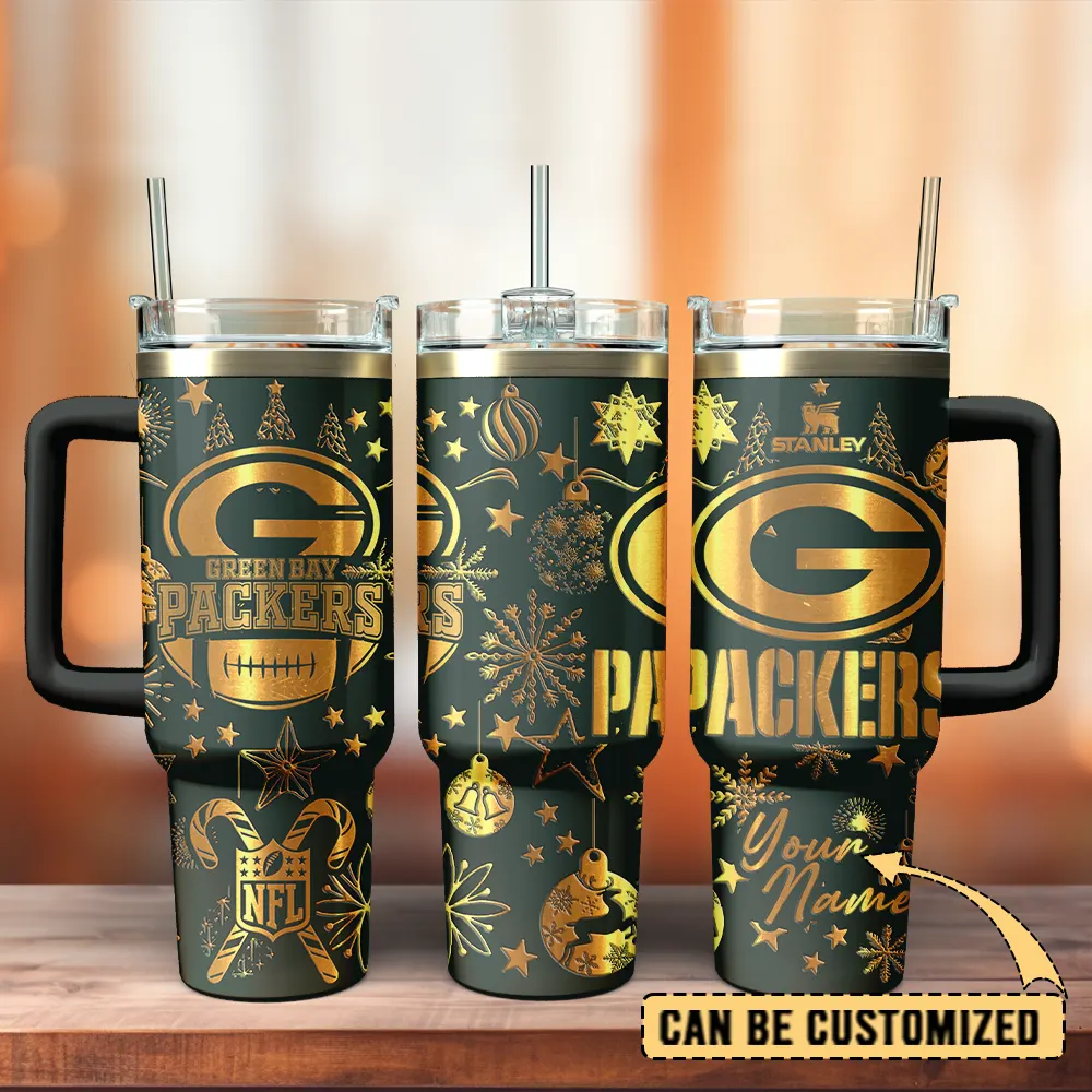 Green Bay Packers Custom Stanley Cup 40 oz 30 oz Tumbler With Handle