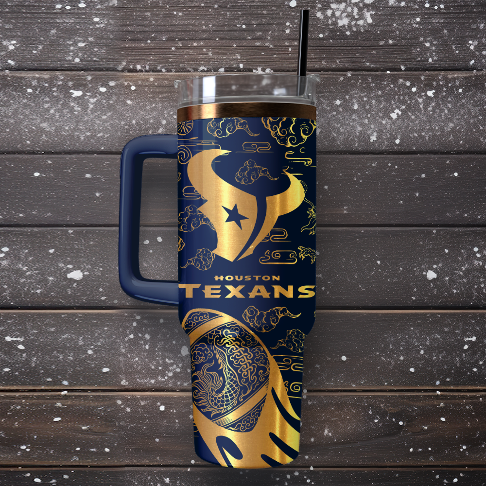 Houston Texans Custom Stanley Cup 40 oz 30 oz Tumbler With Handle