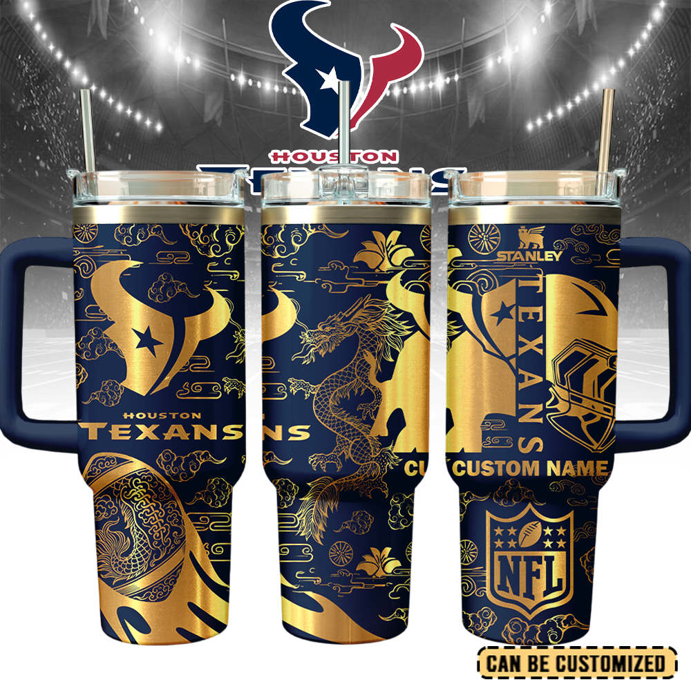 Houston Texans Custom Stanley Cup 40 oz 30 oz Tumbler With Handle