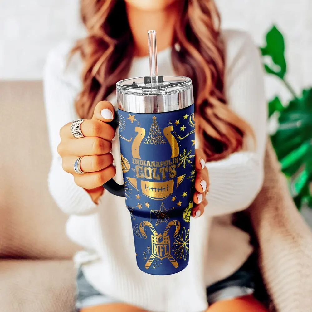 Indianapolis Colts Custom Stanley Cup 40 oz 30 oz Tumbler With Handle