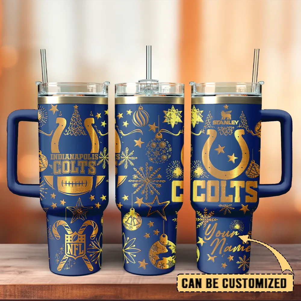 Indianapolis Colts Custom Stanley Cup 40 oz 30 oz Tumbler With Handle