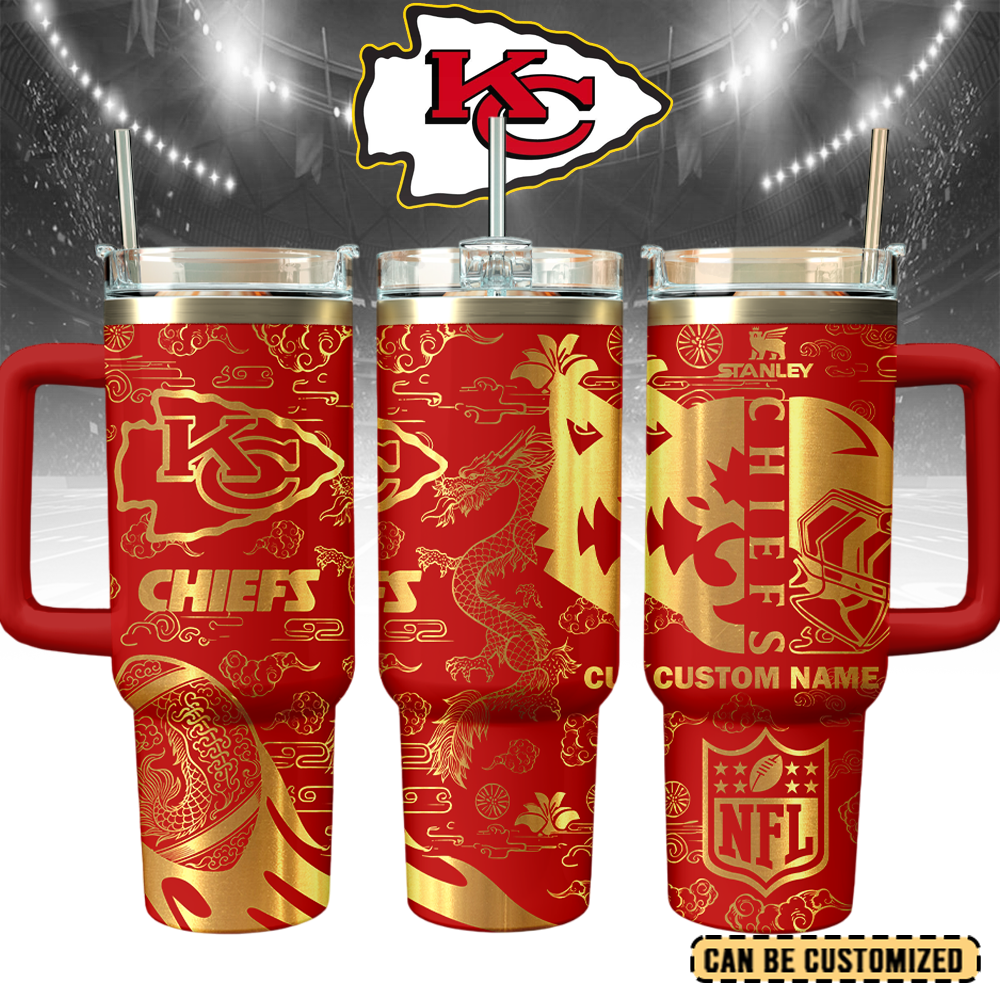 Kansas City Chiefs Custom Stanley Cup 40 oz 30 oz Tumbler With Handle