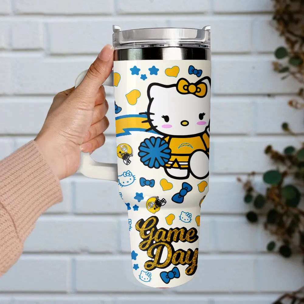 Los Angeles Chargers x Hello Kitty Custom Stanley Cup 40 oz 30 oz Tumbler With Handle
