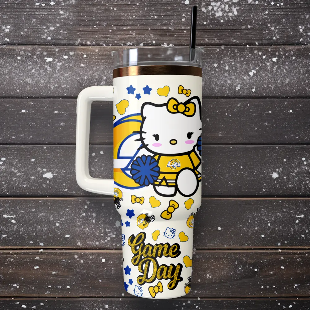 Los Angeles Rams x Hello Kitty Custom Stanley Cup 40 oz 30 oz Tumbler With Handle