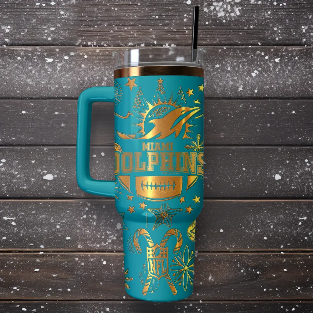 Miami Dolphins Custom Stanley Cup 40 oz 30 oz Tumbler With Handle