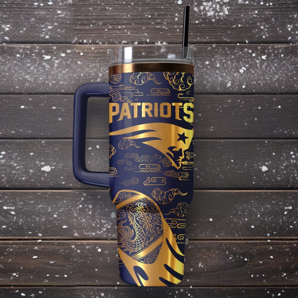 New England Patriots Custom Stanley Cup 40 oz 30 oz Tumbler With Handle