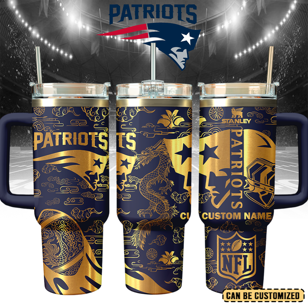 New England Patriots Custom Stanley Cup 40 oz 30 oz Tumbler With Handle