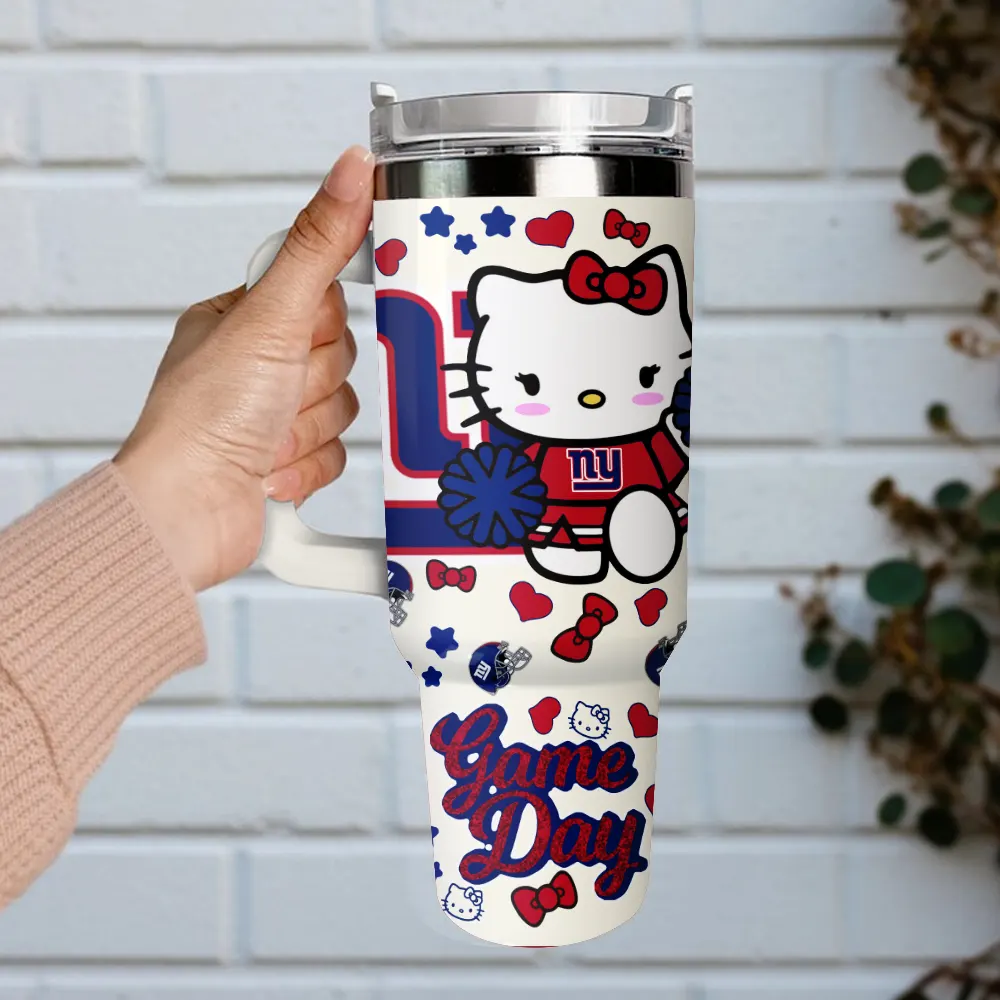New York Giants x Hello Kitty Custom Stanley Cup 40 oz 30 oz Tumbler With Handle