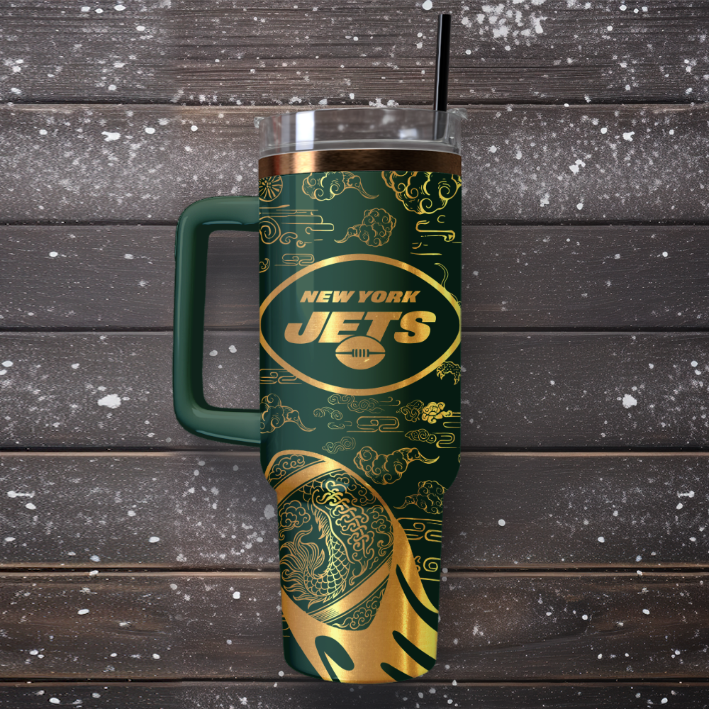 New York Jets Custom Stanley Cup 40 oz 30 oz Tumbler With Handle