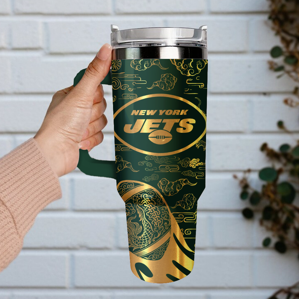New York Jets Custom Stanley Cup 40 oz 30 oz Tumbler With Handle