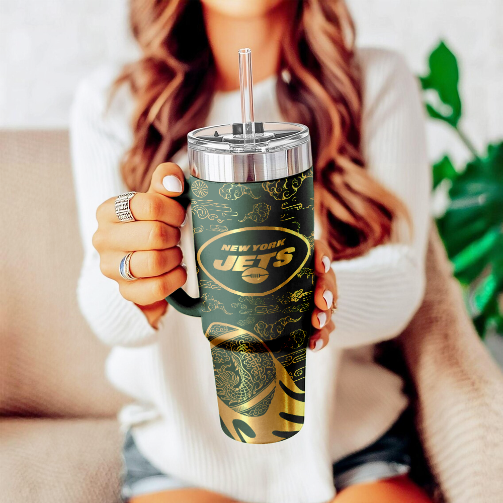New York Jets Custom Stanley Cup 40 oz 30 oz Tumbler With Handle