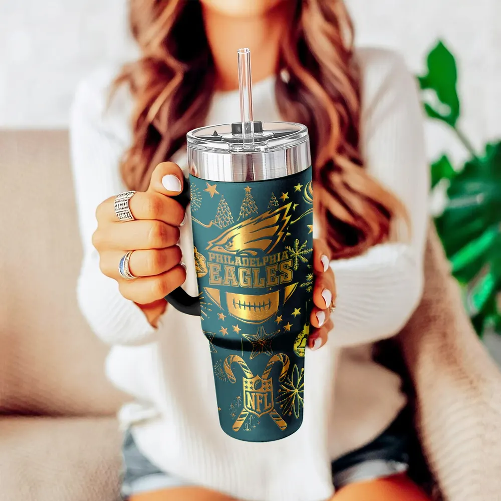Philadelphia Eagles Custom Stanley Cup 40 oz 30 oz Tumbler With Handle