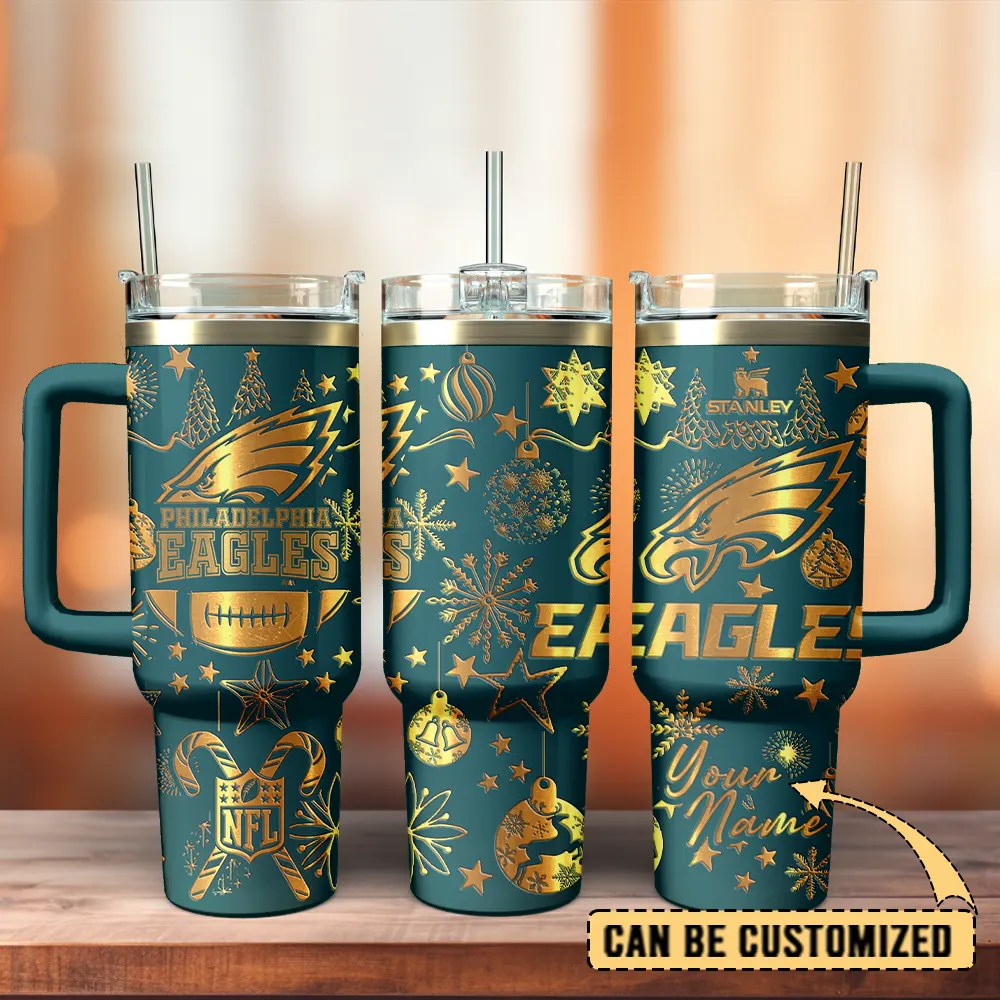 Philadelphia Eagles Custom Stanley Cup 40 oz 30 oz Tumbler With Handle