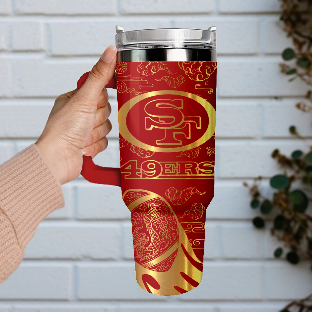 San Francisco 49ers Custom Stanley Cup 40 oz 30 oz Tumbler With Handle