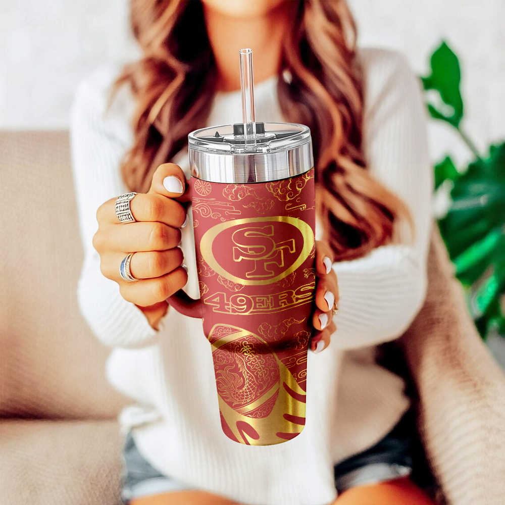 San Francisco 49ers Custom Stanley Cup 40 oz 30 oz Tumbler With Handle