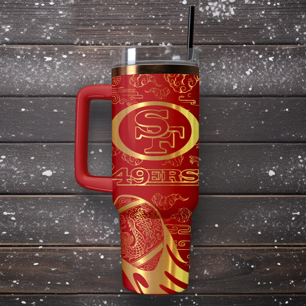 San Francisco 49ers Custom Stanley Cup 40 oz 30 oz Tumbler With Handle