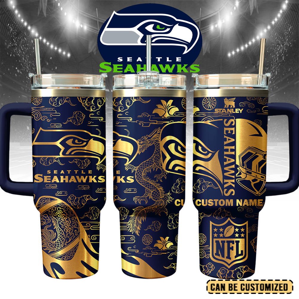 Seattle Seahawks Custom Stanley Cup 40 oz 30 oz Tumbler With Handle