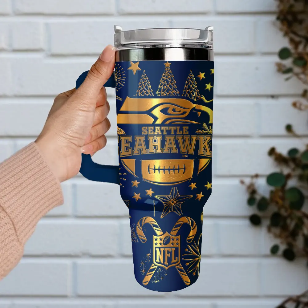 Seattle Seahawks Custom Stanley Cup 40 oz 30 oz Tumbler With Handle