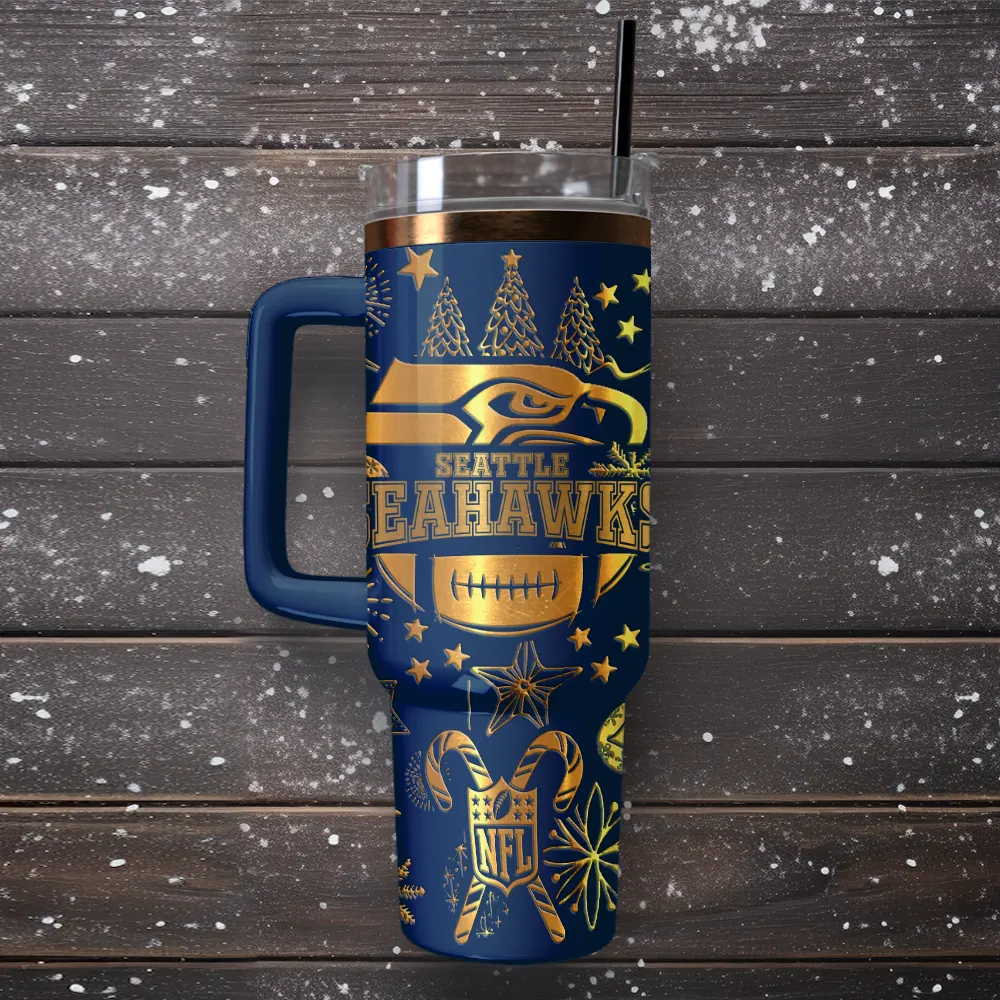 Seattle Seahawks Custom Stanley Cup 40 oz 30 oz Tumbler With Handle