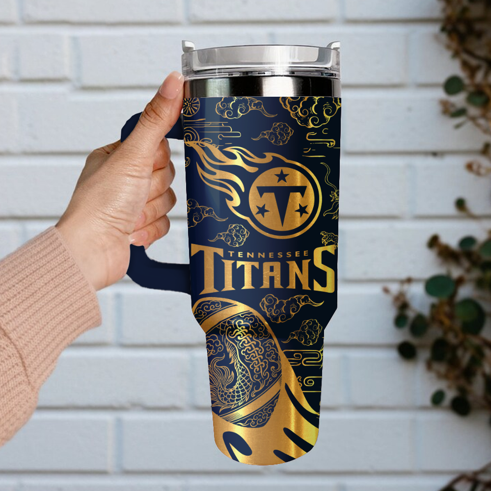 Tennessee Titans Custom Stanley Cup 40 oz 30 oz Tumbler With Handle